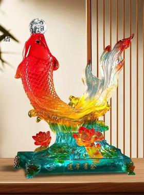 招金高端摆家件简约财现TIV鱼代客厅玄关电视柜创意居