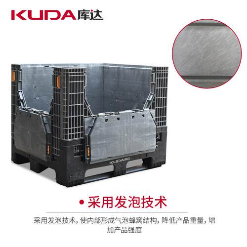 库达1210B折叠卡板箱塑料托盘箱式仓库物流包装大型周转收纳箱