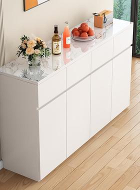 法式餐边厨30房公分白色窄型柜餐柜2储PDP0cm实木物柜薄柜收纳柜