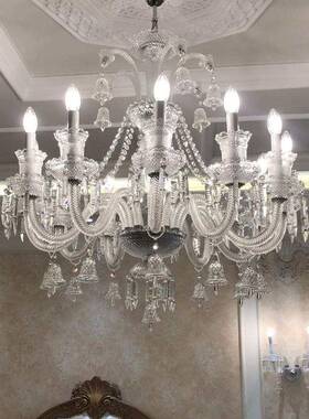 简欧客厅餐KWU吊灯意大气别墅厅卧室吊灯式复楼酒店创装饰蜡烛灯