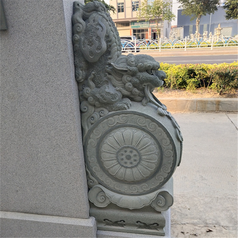 石雕门墩仿古狮子貔貅抱鼓石青石雕刻做旧石雕老石鼓庭院门口装饰