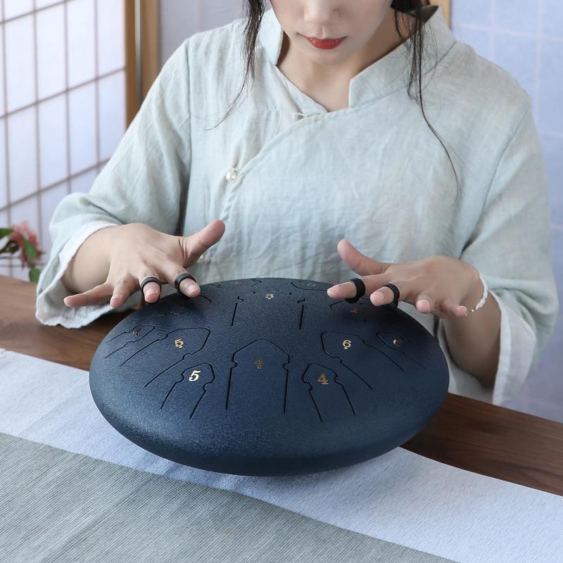新款13寸/1鼓4寸15音空灵乐鼓忧XRU鼓钢舌初学者打击忘器色空鼓手