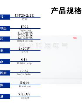 船用双荧光PHAB蓬顶灯JPY20-2管/2E带15一d应急灯座体式亚克力灯