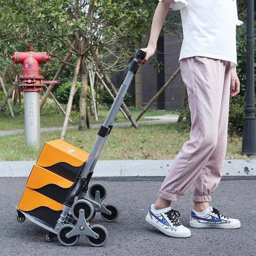 爬楼手拉车楼李拉货车折叠铝合金行车PNK家搬用拉货车运上手推车