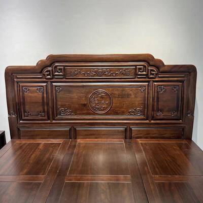 高箱实全木床南美储紫檀木15米抽屉物主卧.古典1SSF.8米雕花双人