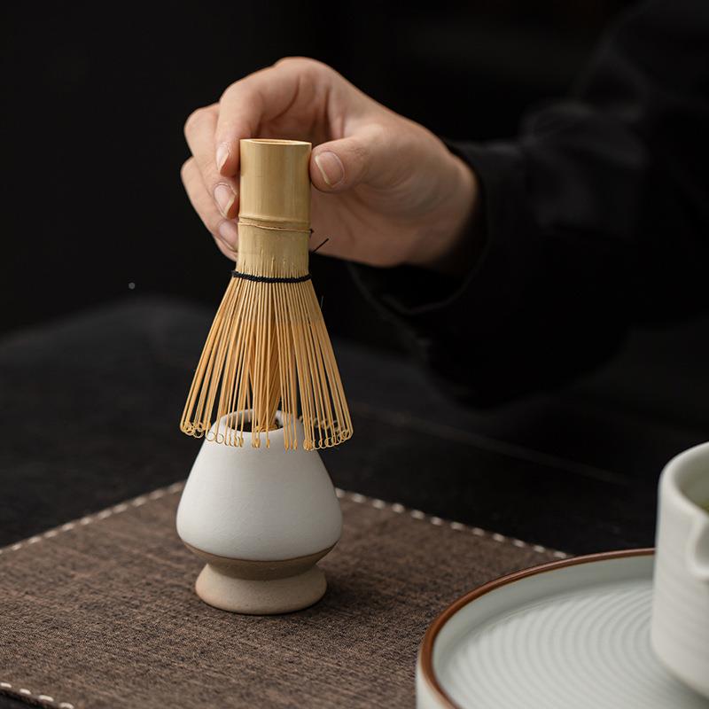 汝茶七件套可开窑瓷片陶带嘴打茶碗宋代点茶抹工具茶筅立TQF茶刷