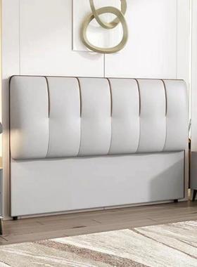 2025新款床头布板软木简约现代实科技靠包背皮落地HQH超薄床头床