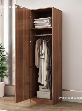 单门衣柜卧立室单人储物木柜代现新中式阳台简易质衣橱IGU衣柜