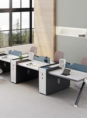 职办员办公桌工位员工公室2/4/6人四人WEITE-14位财务创意双公办