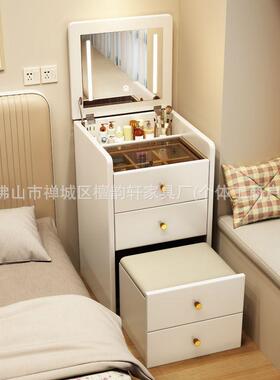 新中式体实木梳盖妆台KJY小户型卧室迷你翻床头收柜纳柜一化妆桌