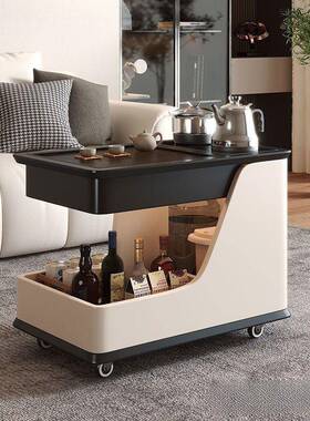 现代简约茶车台烧水移动茶几推壶移实木茶几69019沙发客厅阳台动