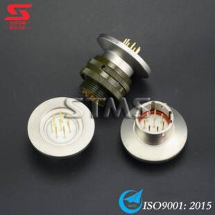 KF电25真空电极极密封馈通8芯真空电连GOSJ接器