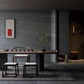 新中茶桌椅组桌合现办CIZ代简约茶台现货轻奢公室茶桌白蜡木式 家