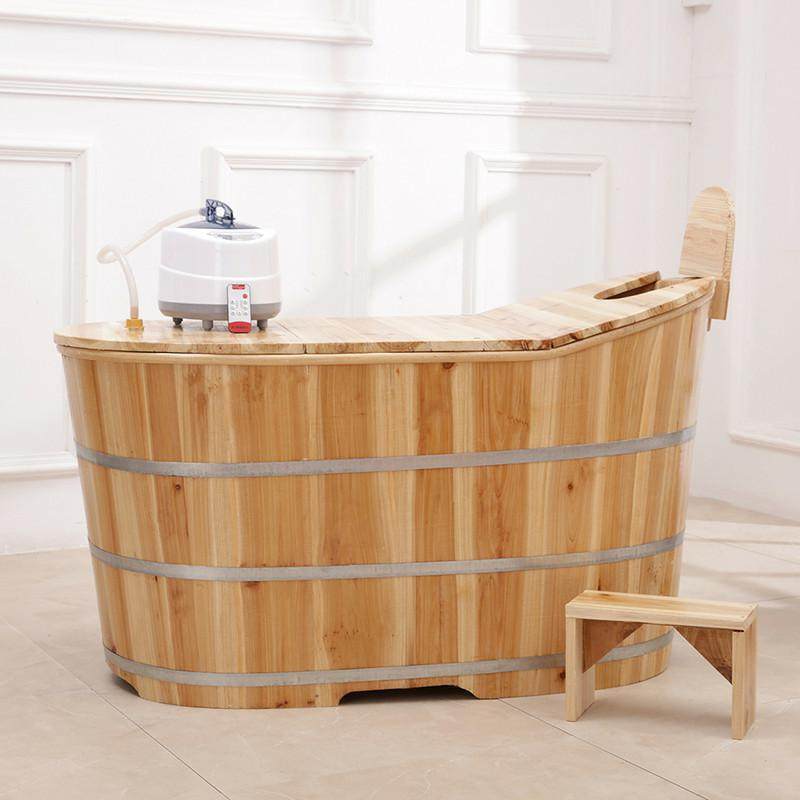 洗澡澡桶加厚泡木桶浴缸大汗人沐家用洗EAN澡盆院身蒸两用浴桶