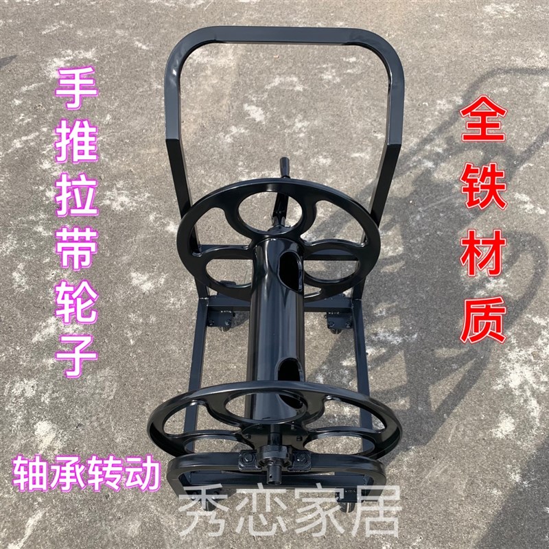 手推缠线器盘绳器手摇o卷线器带轮子收线器卷线盘绕线器金属铁绕
