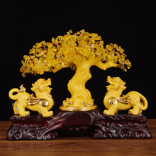 财源广进发财树貔貅招财r摆件店铺开业新房乔迁礼物客厅前台装饰