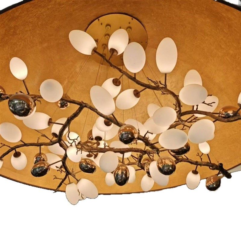 定制大锅吊灯超大半圆吊灯酒店大堂餐厅大灯奢华别墅客厅创意灯具,家装灯饰光源,客厅吊灯,淘宝优惠券,粉丝福利购,淘宝优惠卷