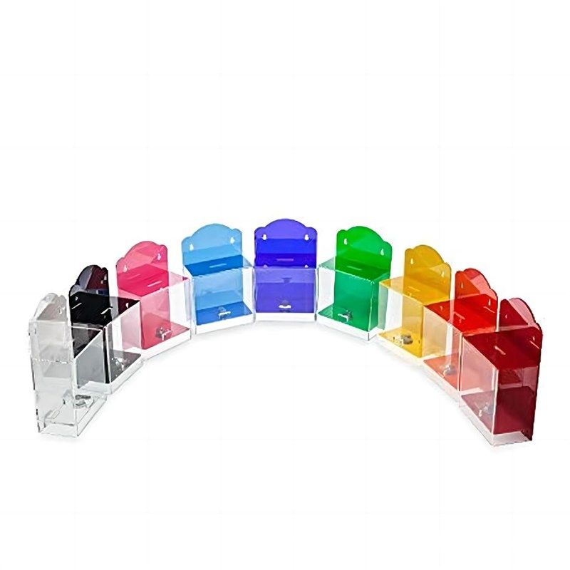 亚克力透明壁式收纳盒彩色带锁墙面捐赠盒免安装挂壁储物盒,餐饮具,酒架,淘宝优惠券,粉丝福利购,淘宝优惠卷