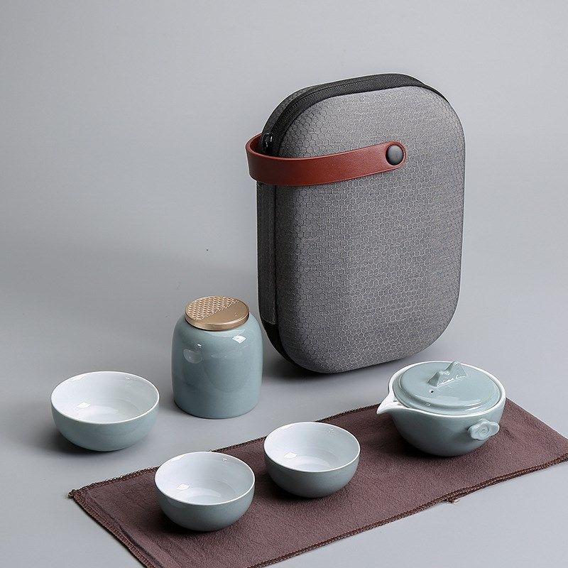 旅行茶具套装单人便携包中式快客杯一壶二三杯户外简易旅游泡茶壶,餐饮具,旅行茶具,淘宝优惠券,粉丝福利购,淘宝优惠卷