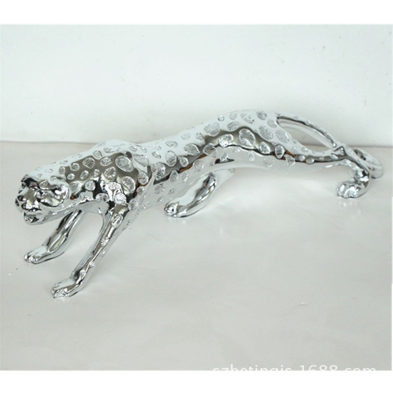 大号招财金钱豹摆件开业送礼品欧式客厅电视柜家居装饰工艺品摆设