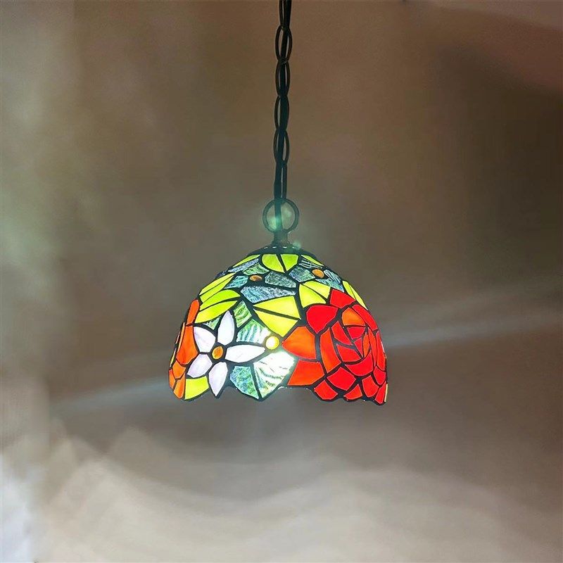 汇璟蒂凡尼美式田园20厘米阳台吊灯酒店民宿玻璃吊吸顶灯跨境供货,家装灯饰光源,客厅吊灯,淘宝优惠券,粉丝福利购,淘宝优惠卷