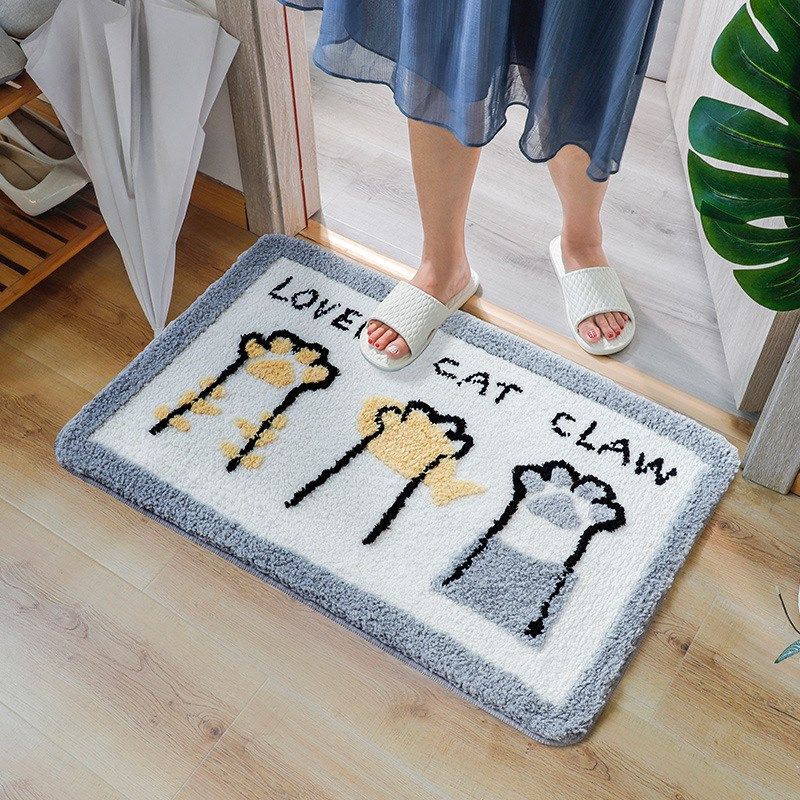 植绒地垫家用脚垫门垫进门卫生间防滑垫厕所门口地毯浴室吸水地垫,居家布艺,家用脚垫,淘宝优惠券,粉丝福利购,淘宝优惠卷