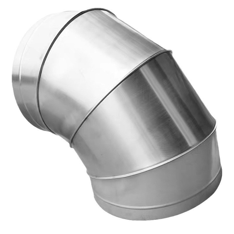 不锈钢圆弯头白铁皮镀锌螺旋风管弯头变径大小头通风管道配件