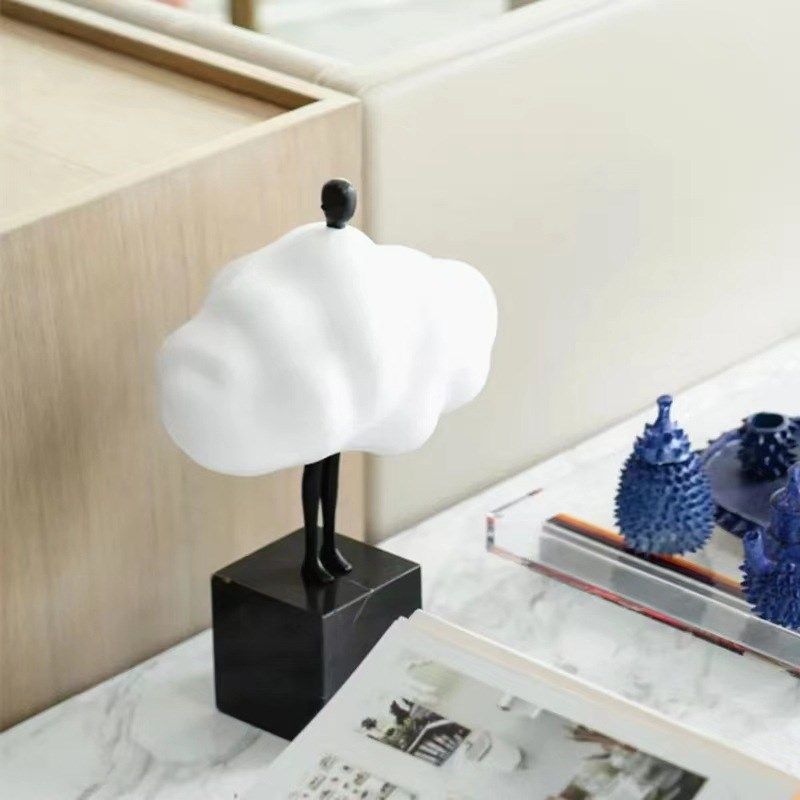 现代简约云朵人物树脂摆件客厅茶几样板房售楼部玄关创意软装饰品,特色手工艺,其他特色工艺品,淘宝优惠券,粉丝福利购,淘宝优惠卷
