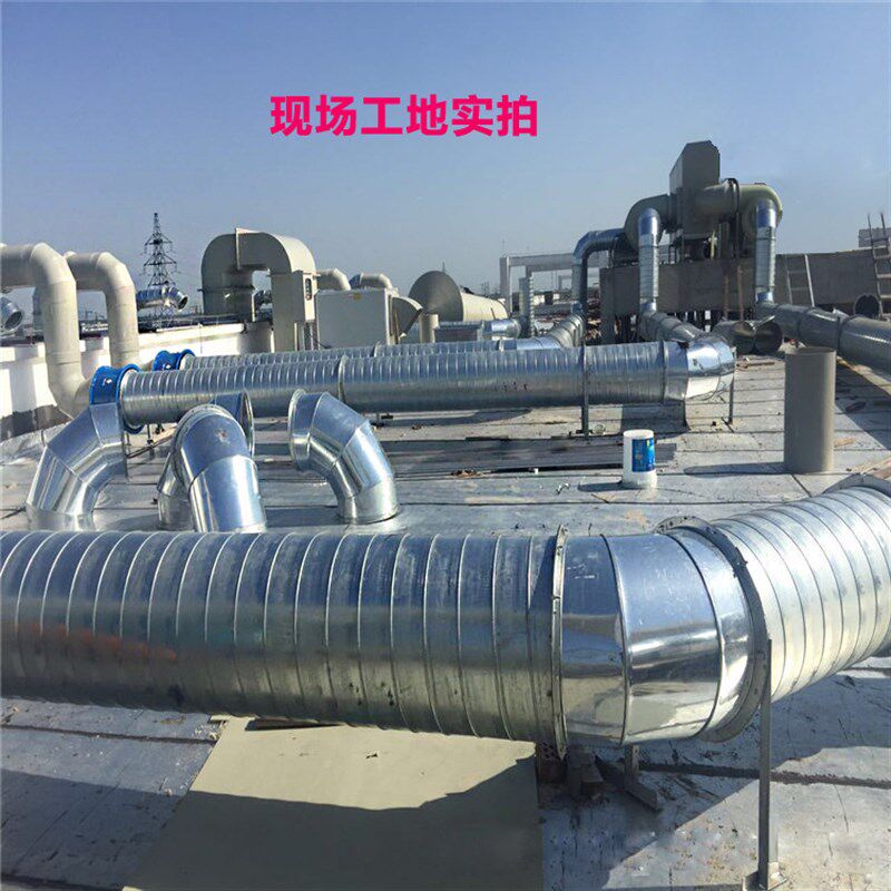 304不锈钢风机螺旋风管除尘通风管道排烟镀锌201共板法兰方形