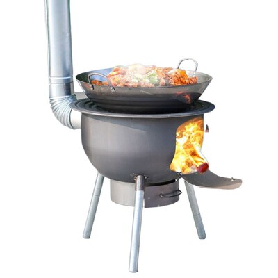 新款柴火灶农村家用烧木柴户外柴火炉炊具大锅台无烟炉具便携移动