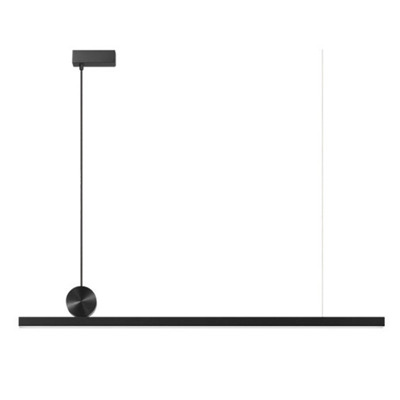 餐厅吊灯轻奢简约设计师餐桌线条灯极简一字型全铜长条办公室吊灯