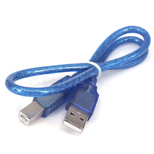 布加特3d打印机配件 USB 浅蓝色 打印线 Uno R3 Mega 2560 30CM