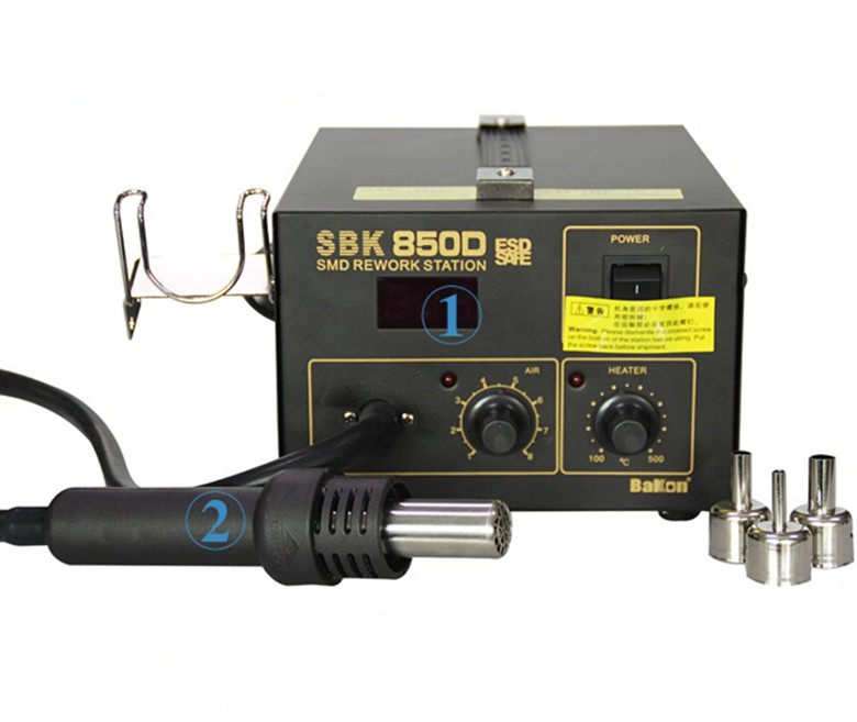 白光 SBK850D BaKon 数显热风枪 热风拆焊台 热风拔焊台
