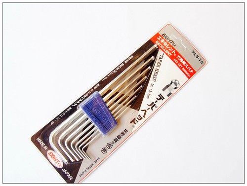 八牌球头L型内六角扳手套装六角匙日本进口百利EIGHT TLS-7S1.5-6