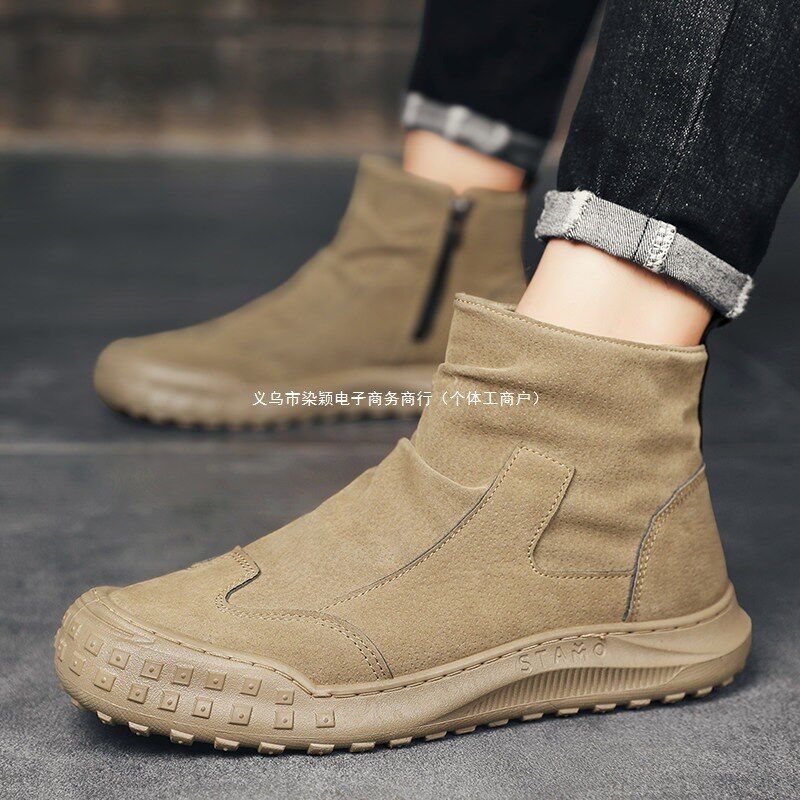 劳保男鞋a秋季防水防滑工地干活上班轻便男士工作鞋运动鞋子马丁