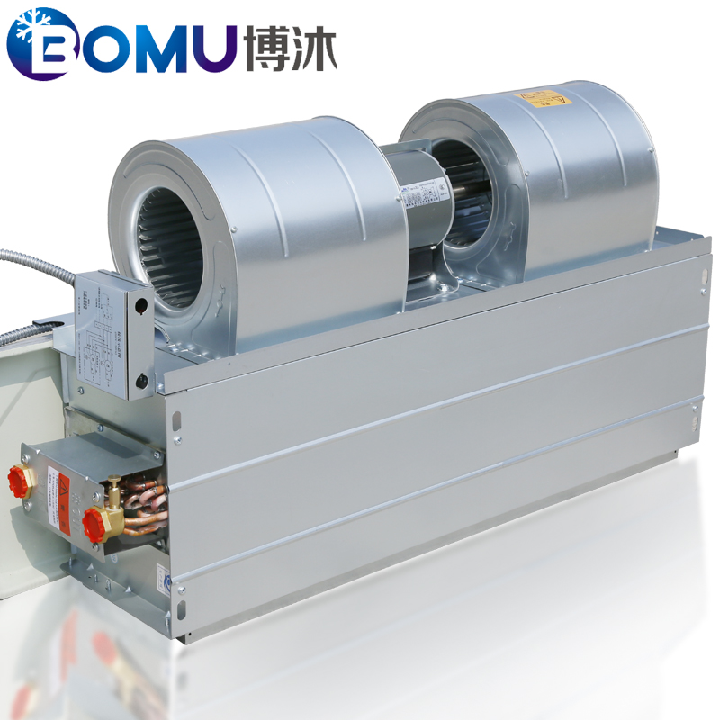 卧式暗装风机盘管中央水空调医院酒店风管机井水盘管机交换散热器