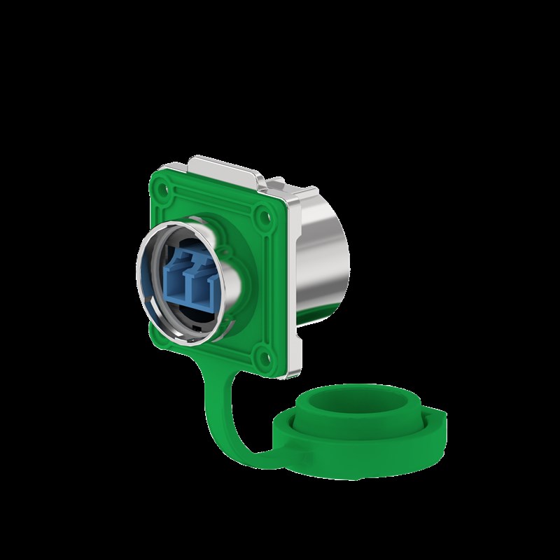 EW-LP24光纤工业插头光纤母口机房LC光纤对接防水航空连接器