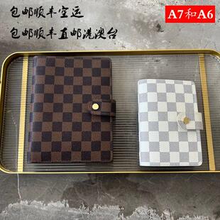 2024日历a7真皮可替换活页老花记事本a6日记笔记本记录簿手账插卡