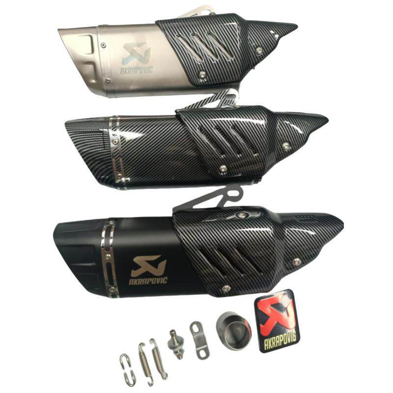 摩托排气管ninja250 400 Z900 RC R6改装斜四角摩托车排气管尾喉