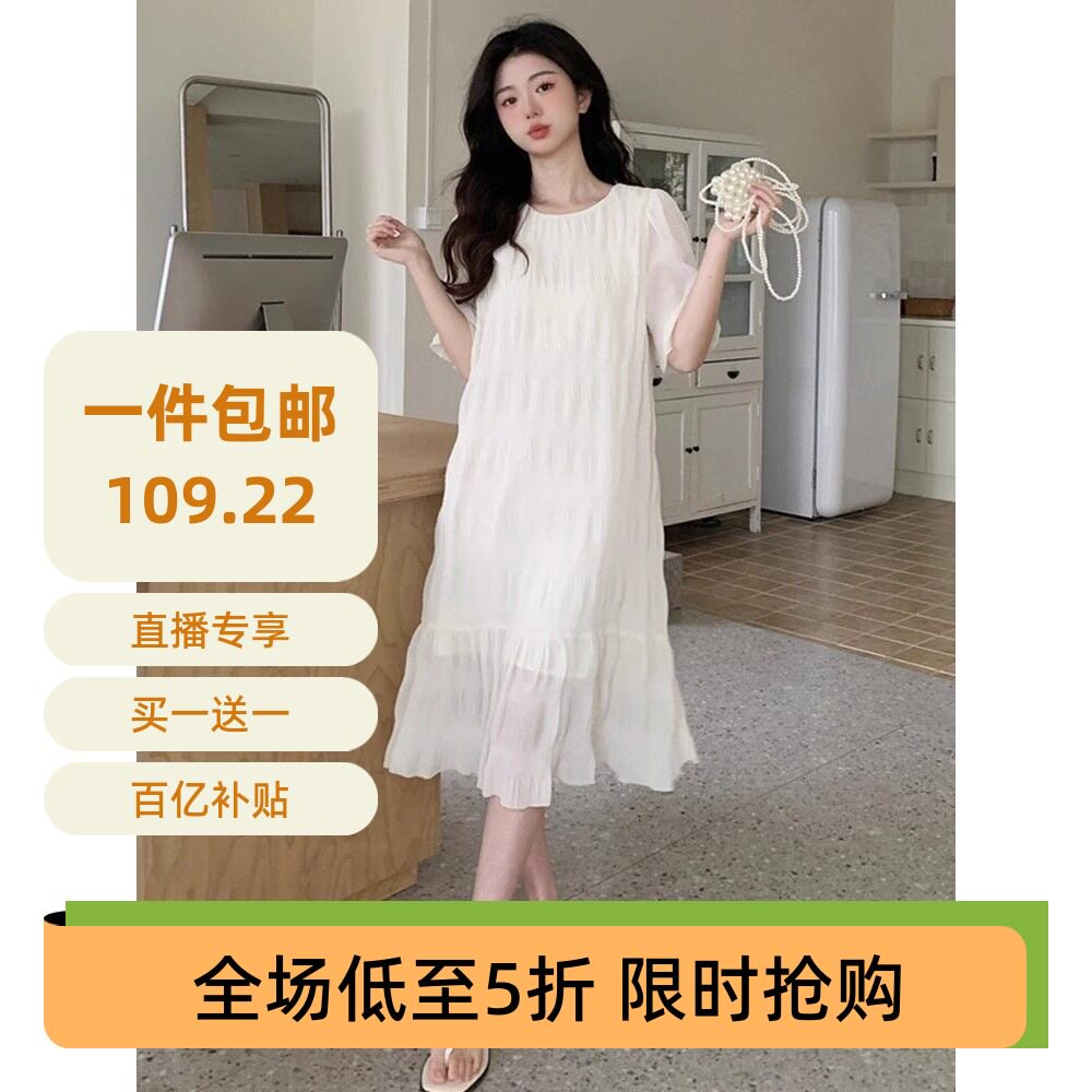 2026新款夏季简约时尚雪纺裙显瘦产后喂奶衣服哺乳衣外出辣妈款