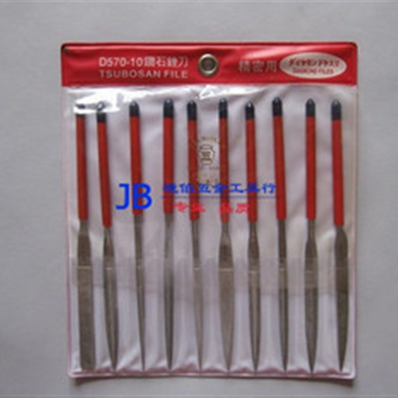 中日合资 壶三TSUBOSAN 5*180mm 10支套装 金刚石整形锉 D570-10