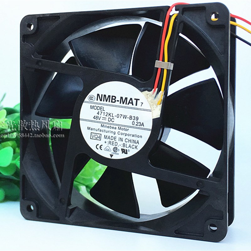 正品NMB 12032 12CM 4712KL-07W-B39  48V 0.23A 变频 防水风扇