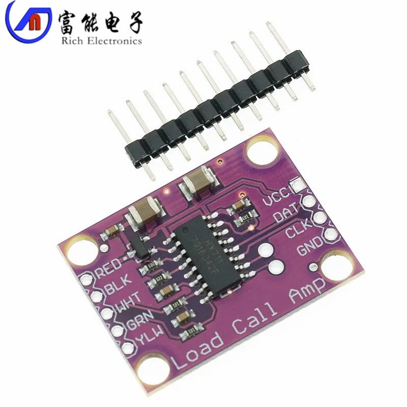 HX711 高精度 电子秤称重传感器 双通道24位A/D转换器 开发板模块