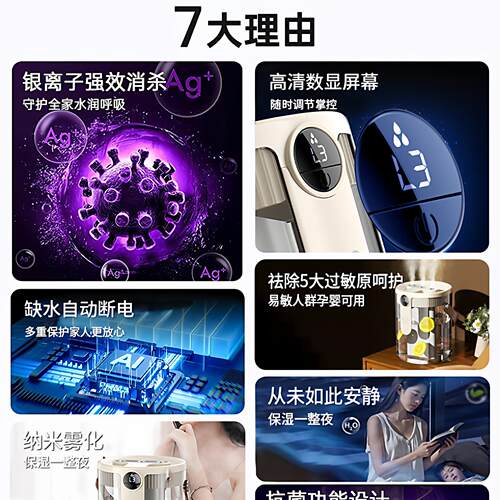 【董字晖】2025新款加湿器小型三喷大雾量办公室桌面迷你家用卧室