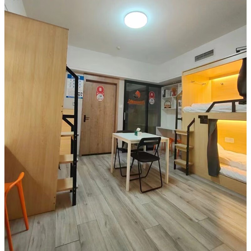 太空舱上下铺床青年旅社公寓床上下床员工宿舍儿童学生实木双层床