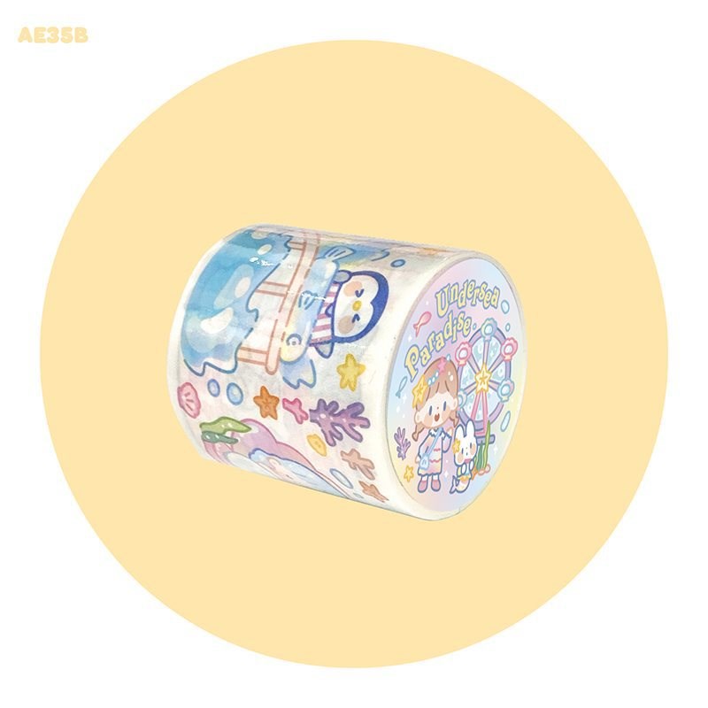 卓大王阿卓古风胶带手帐拼贴古代素材水彩贴纸可爱贴纸和纸手绘