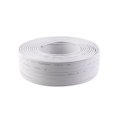 无氧铜HYV电话线二芯四芯HYA通讯线缆工程白色室内圆形RJ11/200米