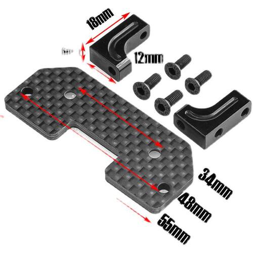 1/10攀爬车 AXIAL SCX10车桥舵机座 SCX10碳纤维桥上舵机支架 R60