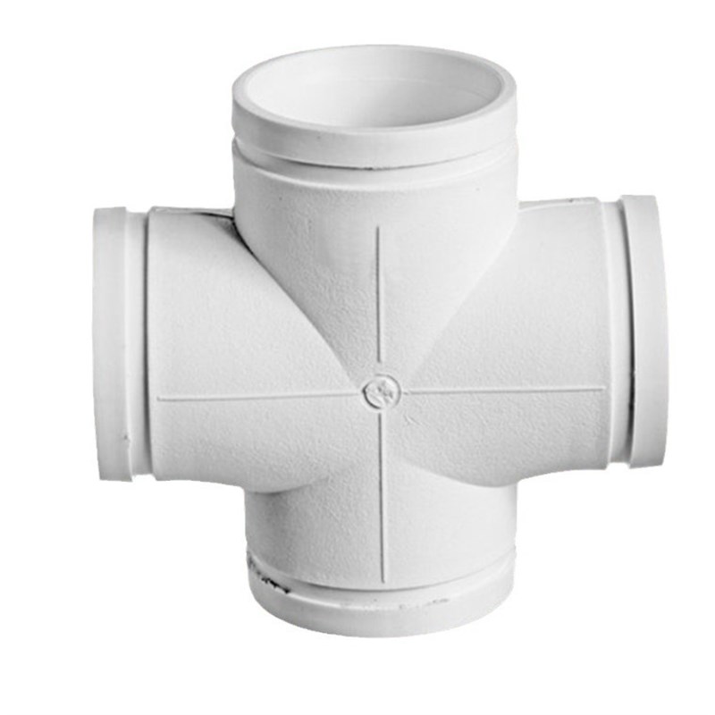 HDPE沟槽卡箍连接静音排水管 沟槽弯头 hdpe管件管材