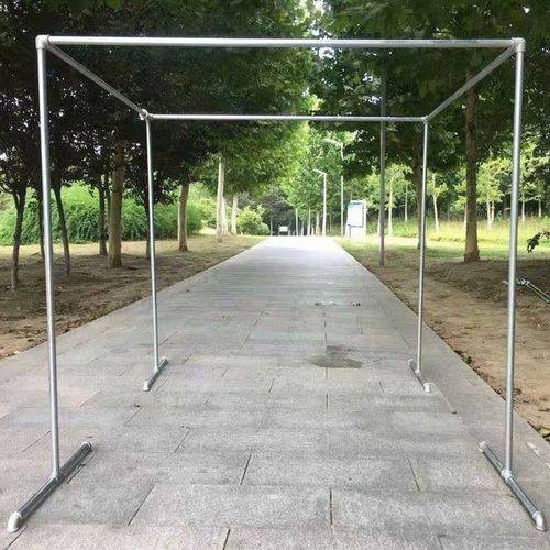 镀锌水管晾衣架家用加厚加粗防风庭院大型晒被架落地户外天台衣架